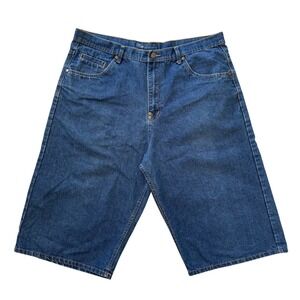Vintage Y2K‎ Exsto 40x16.5 Blue Denim Relaxed Fit Men's Jean Shorts *Flaws